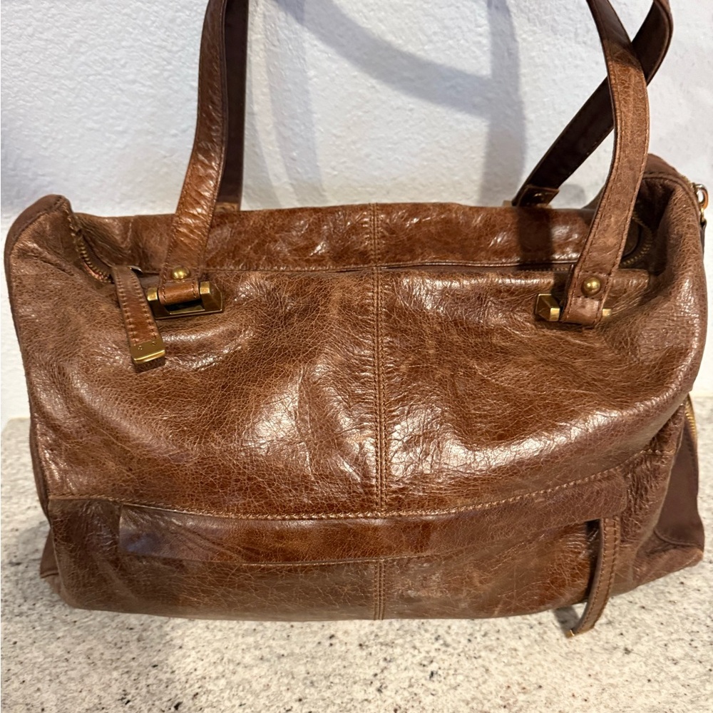 HOBO Rich Brown Leather Shoulder Bag